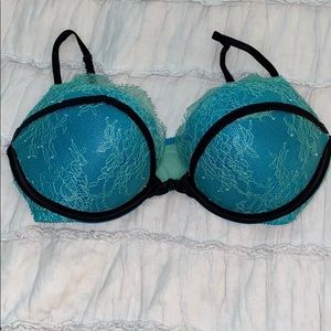 Turquoise lace Victoria Secret Bombshell bra